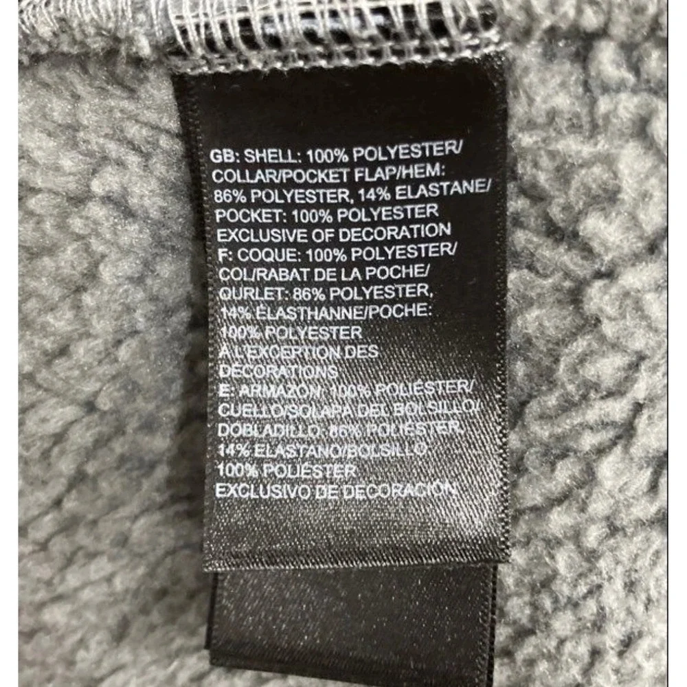 The North Face Gordon‎ Lyons Full Zip Fleece Vest Mens XL Grey Sweater Knit